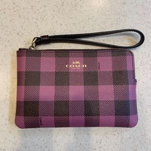 Coach Purple Leather Wristlet